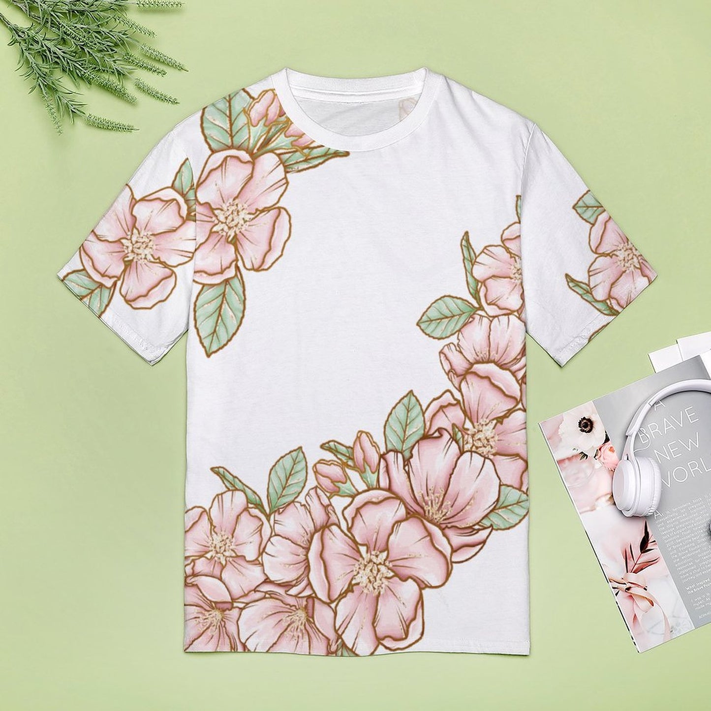 Full Print T-shirt Flowers