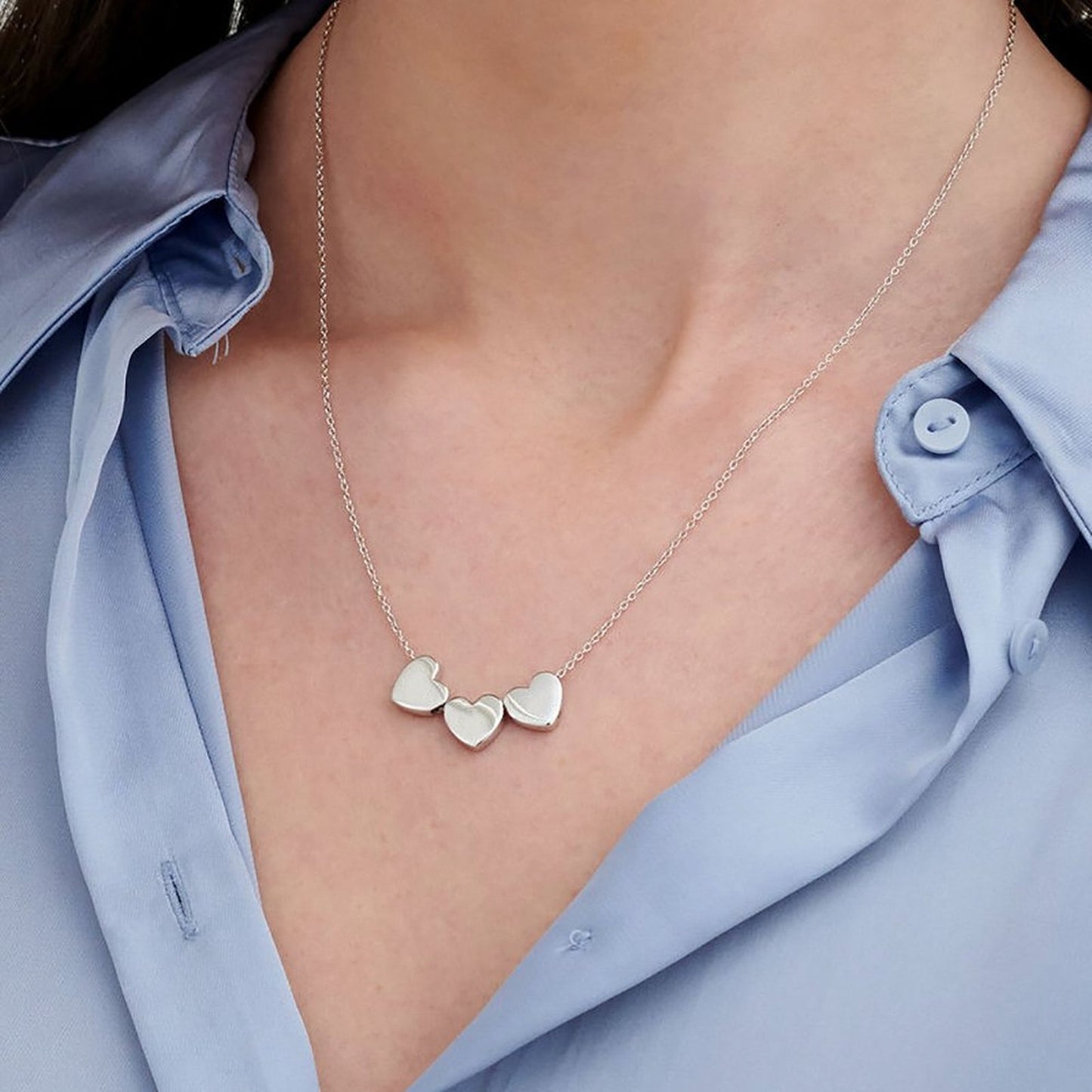 Three Dimensional Heart Necklace