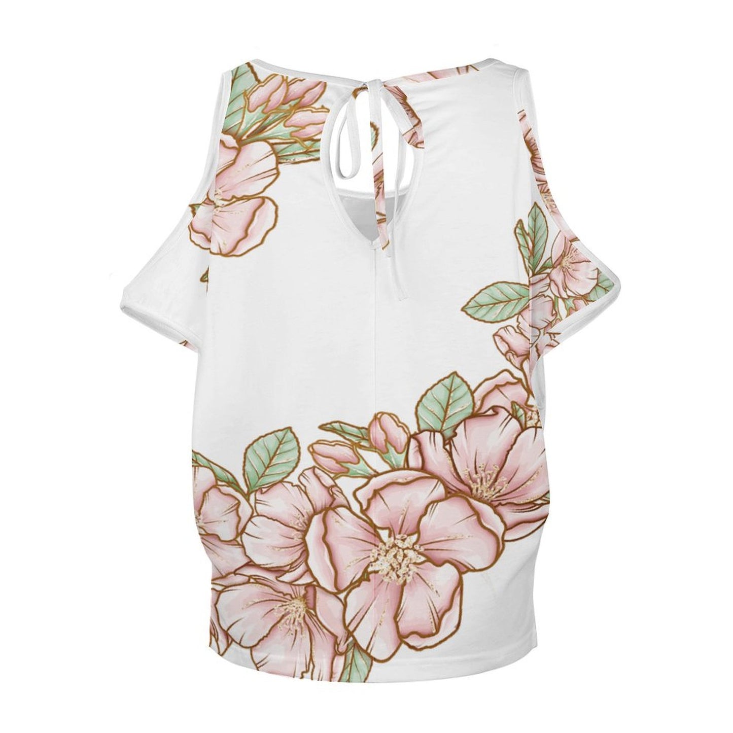 Off Shoulder T-shirt Flowers