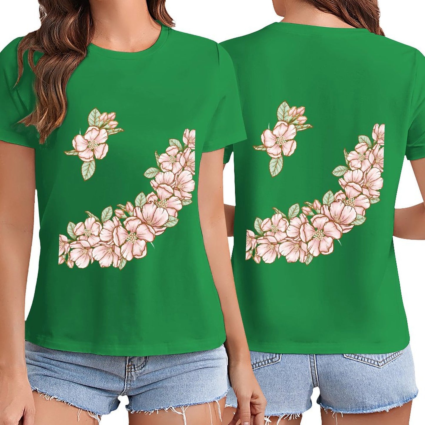 Gildan T-shirt Women Flowers