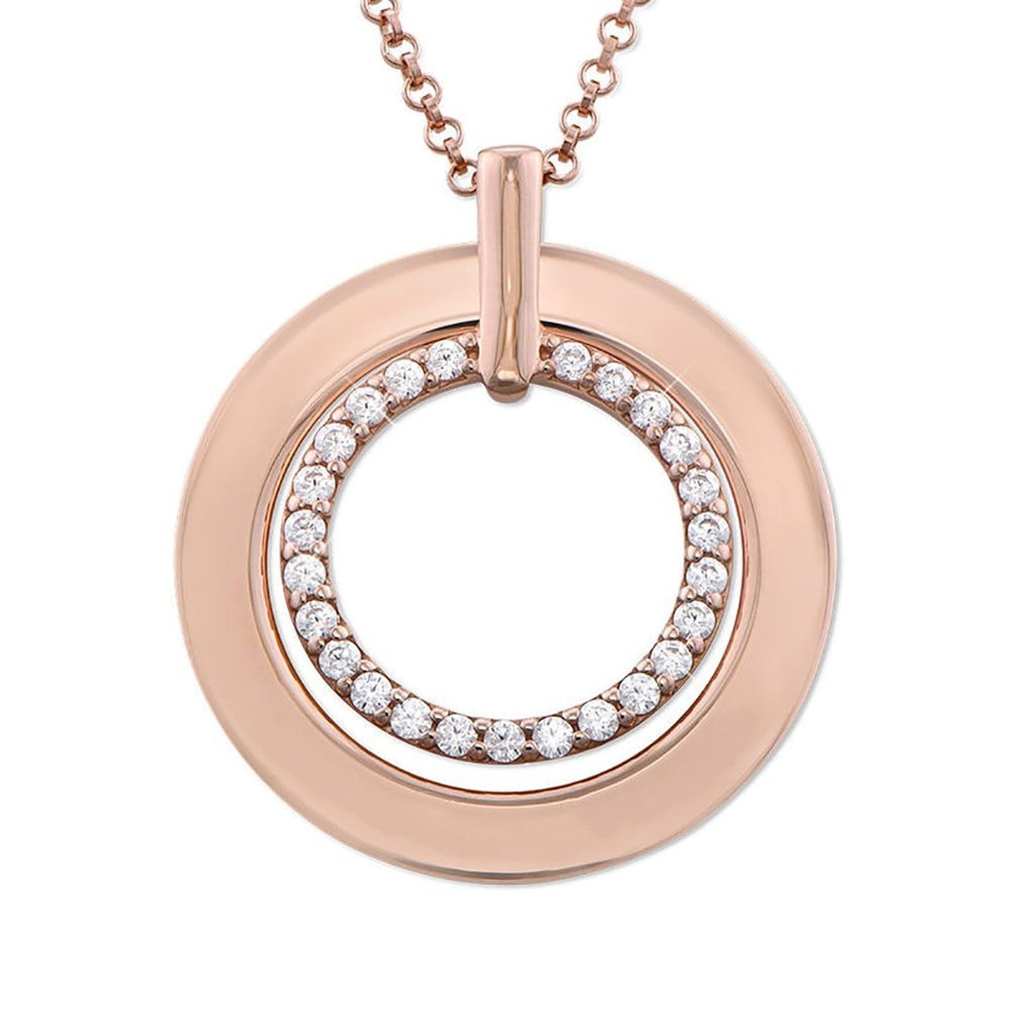 Diamond Set Round Necklace