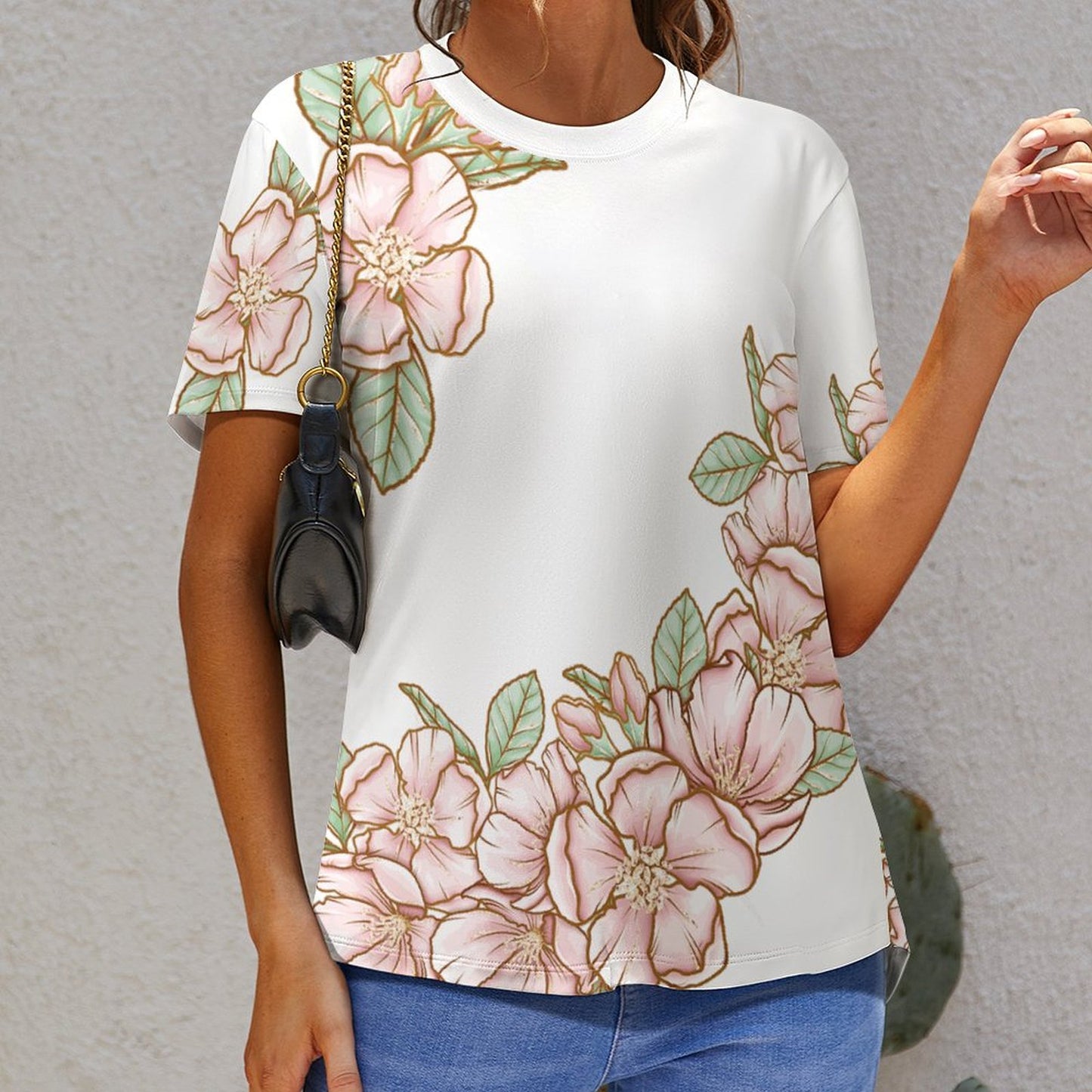 Full Print T-shirt Flowers