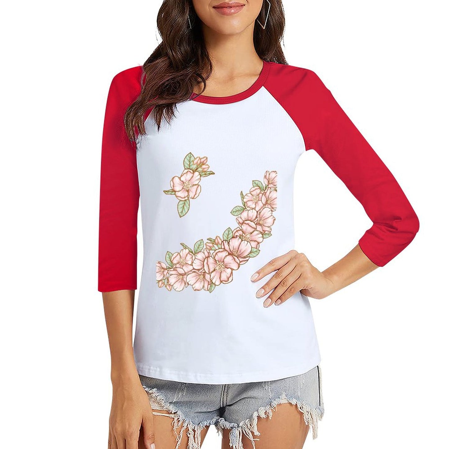 Women's Three Quarter Sleeve T-Shirt