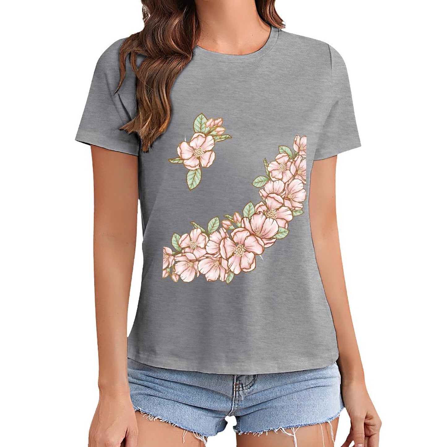 Gildan T-shirt Women Flowers