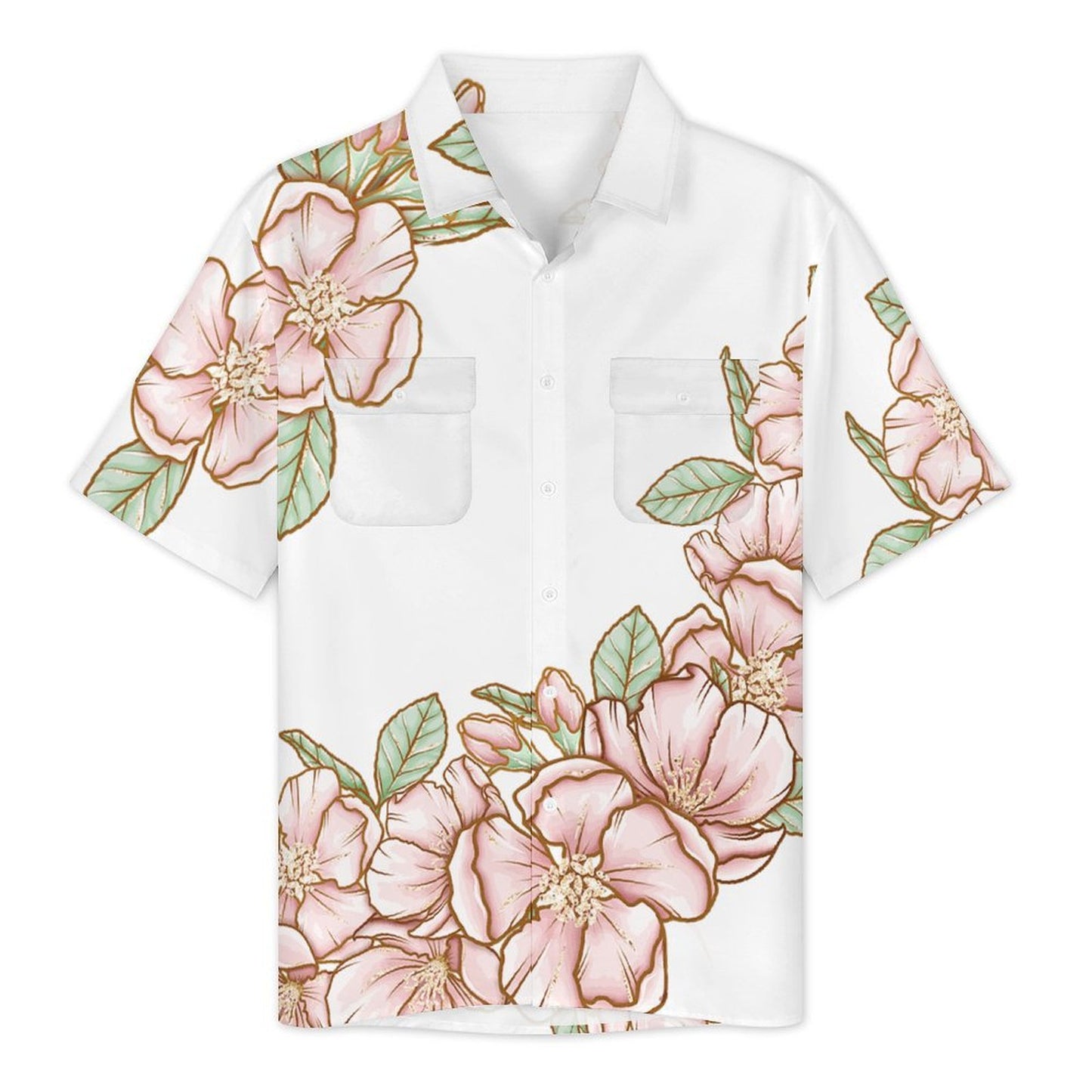 Polo Collar Short Sleeved Shirt