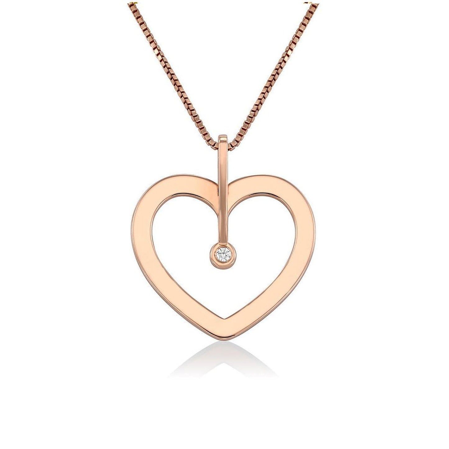 Heart Shaped Diamond Necklace