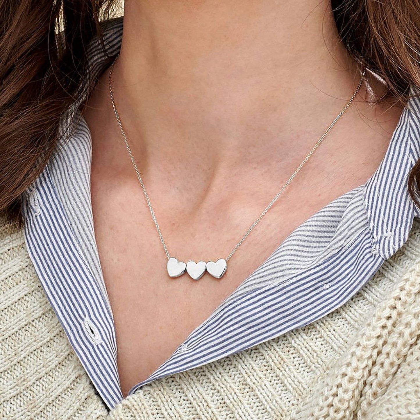 Three Dimensional Heart Necklace