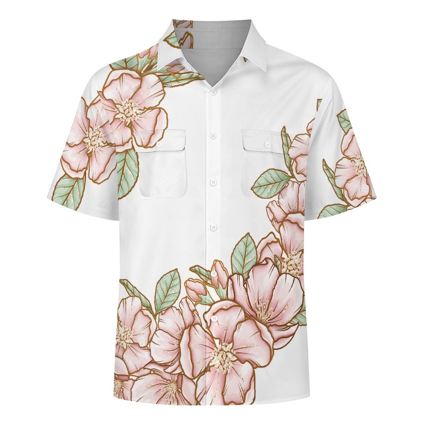 Polo Collar Short Sleeved Shirt