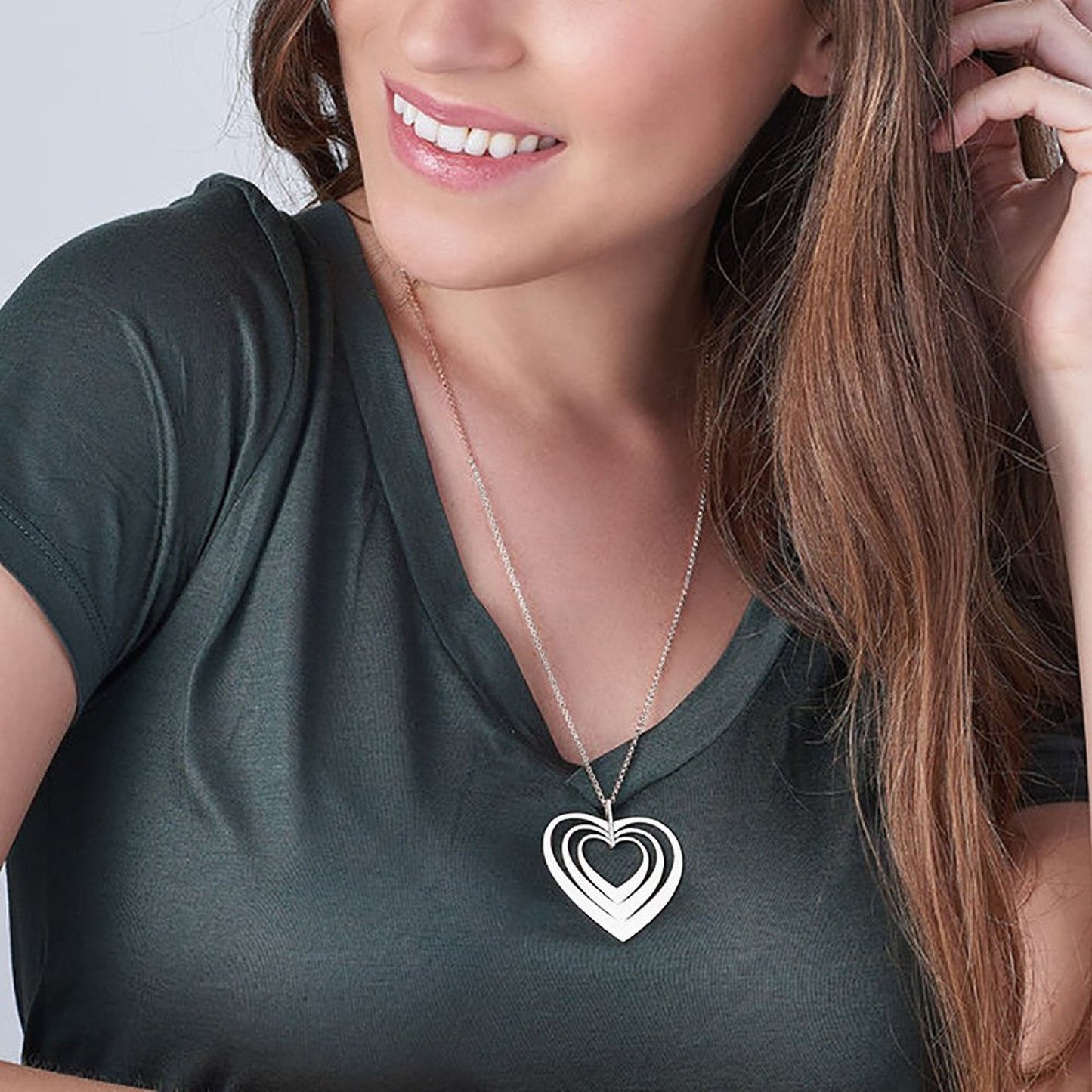 Three Heart Necklace