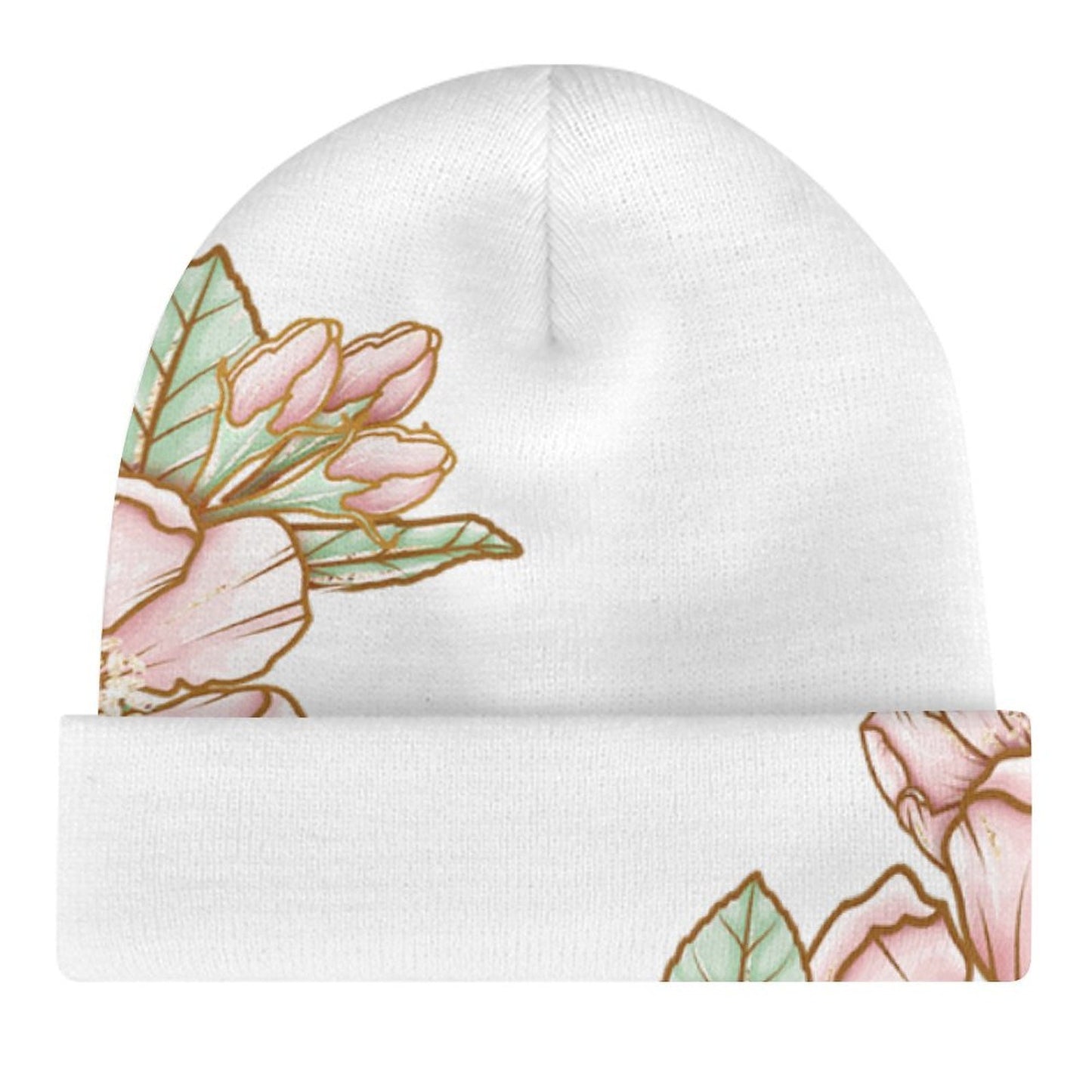 Children's Knitting Cap Flowers Style 23X18.5cm