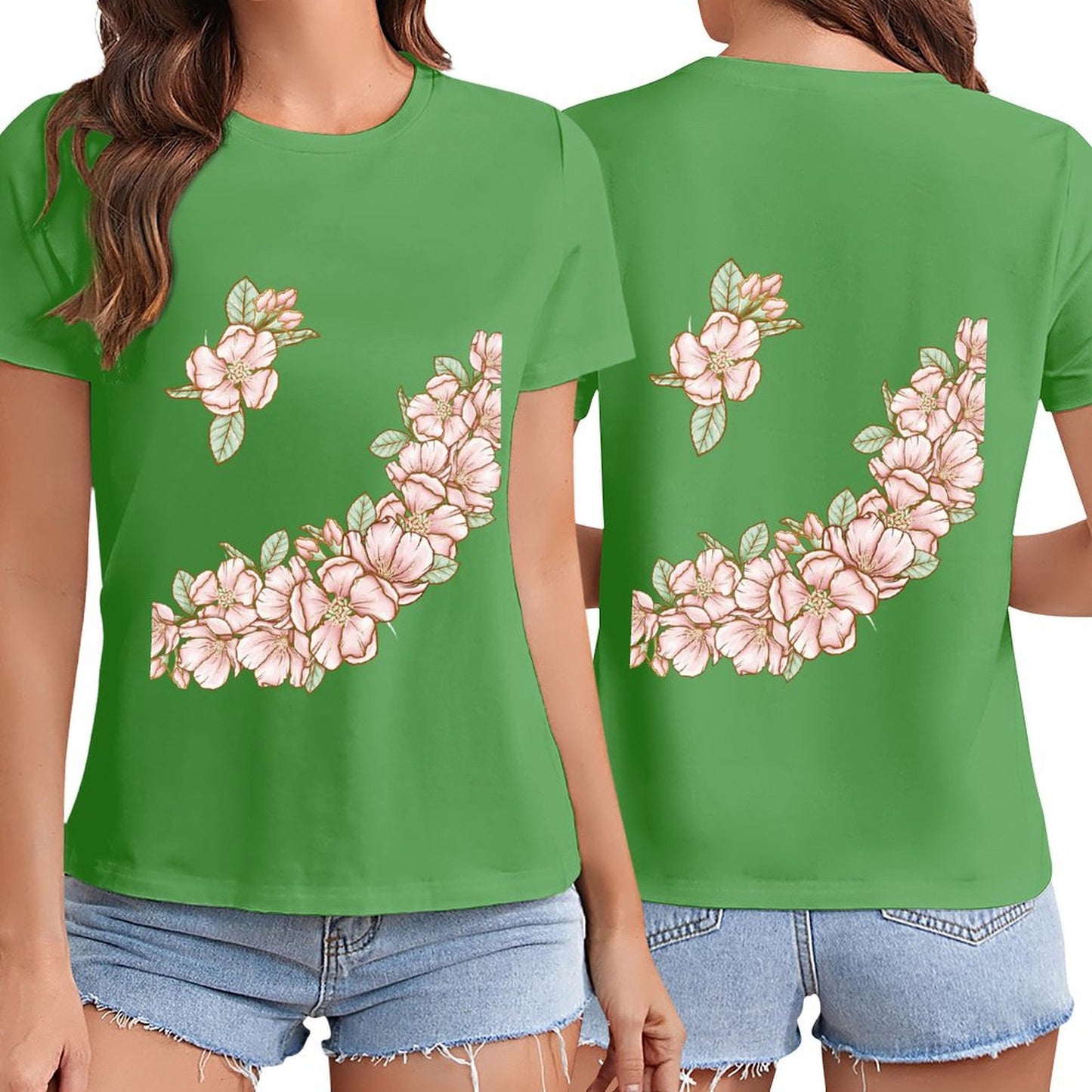 Gildan T-shirt Women Flowers