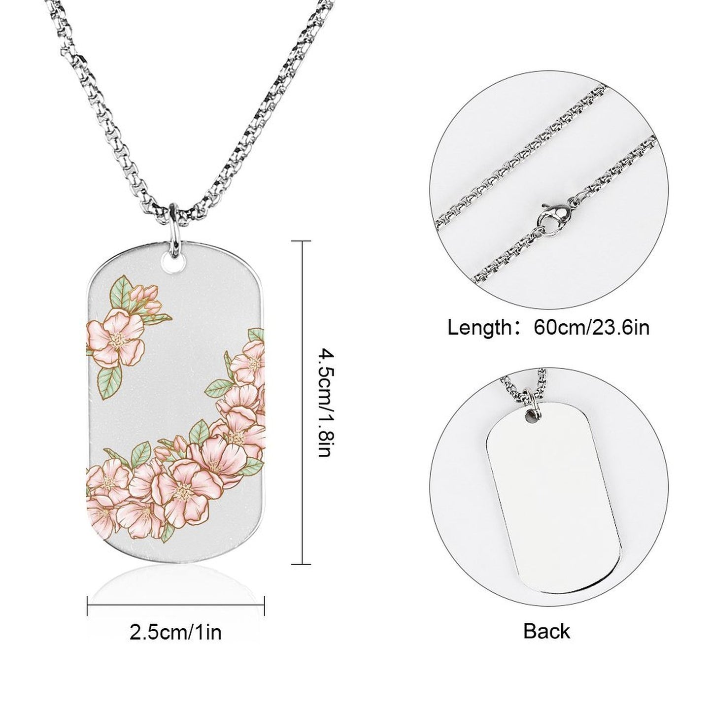 Memorial Necklace Flowers Style 23.6in(60cm)