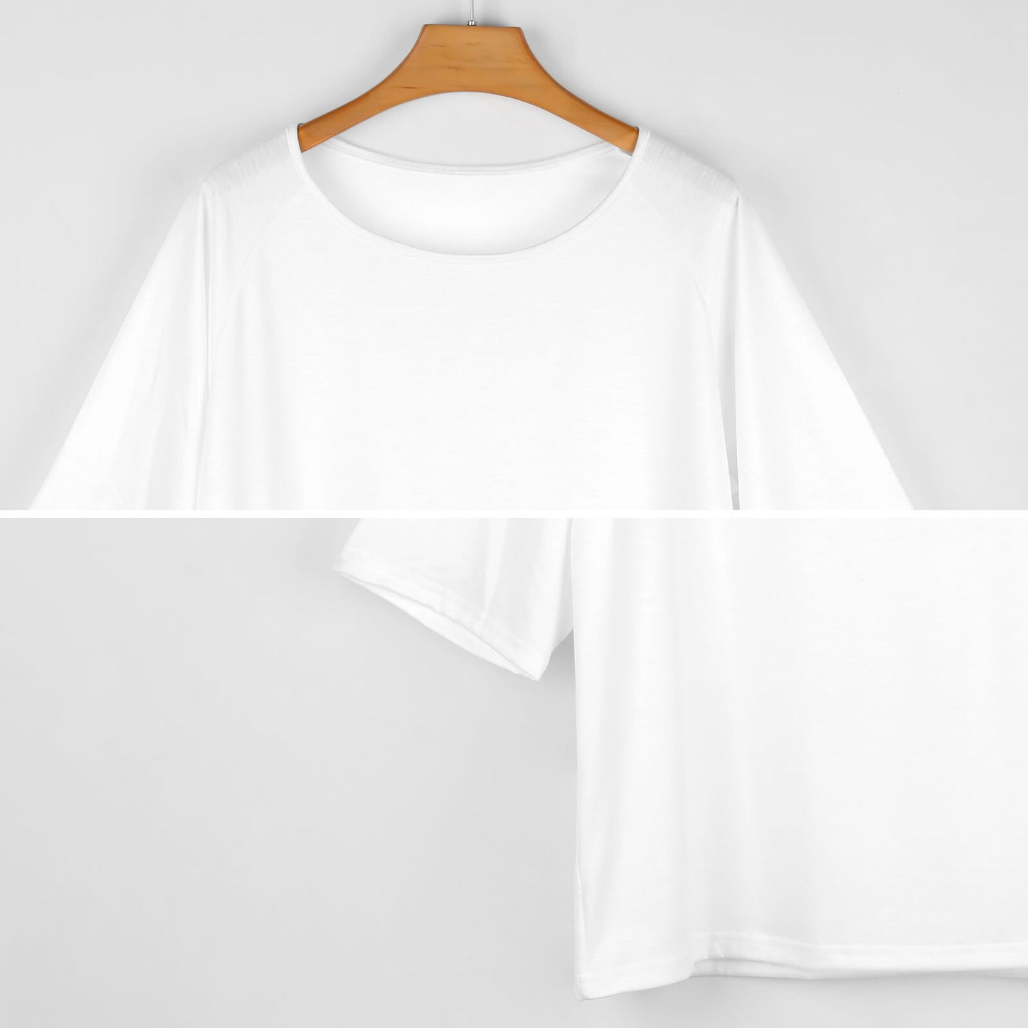 Mid Sleeve Straight Neck
