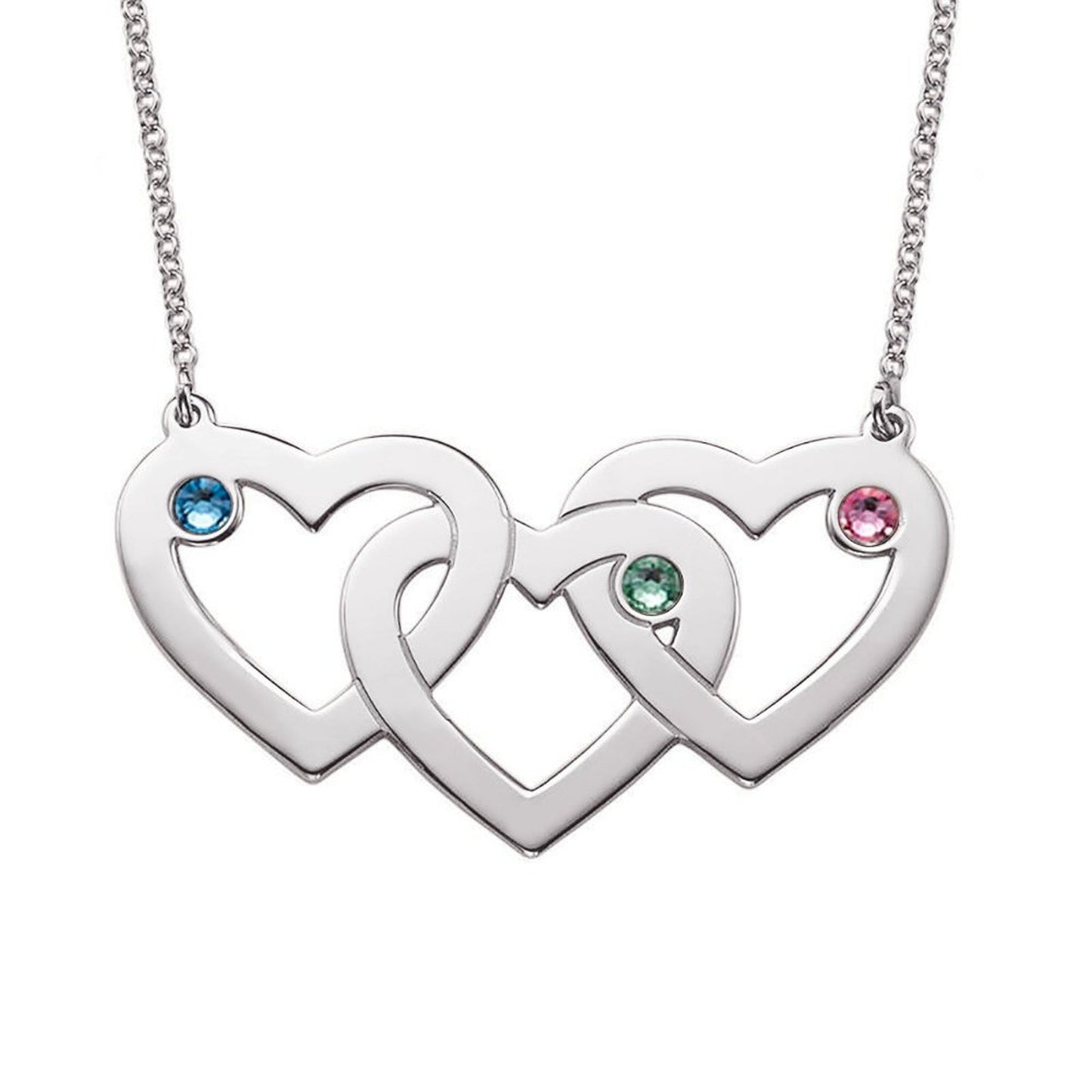 Three Heart Interwoven Necklace