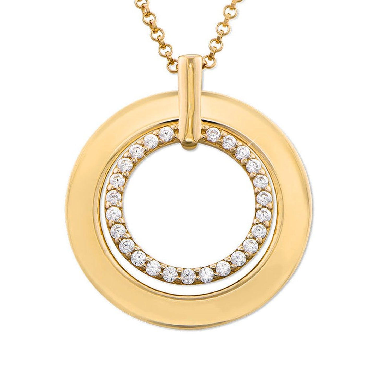 Diamond Set Round Necklace