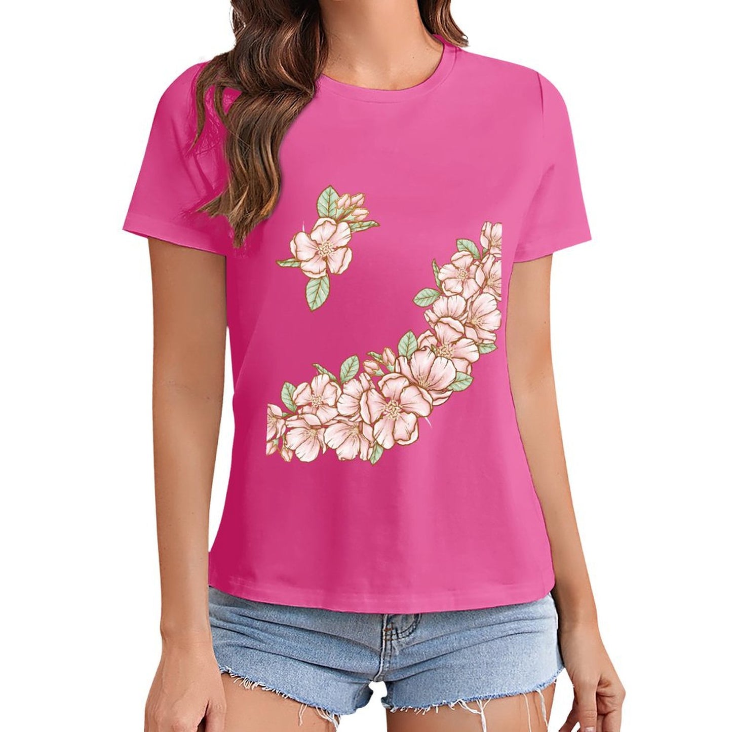 Gildan T-shirt Women Flowers