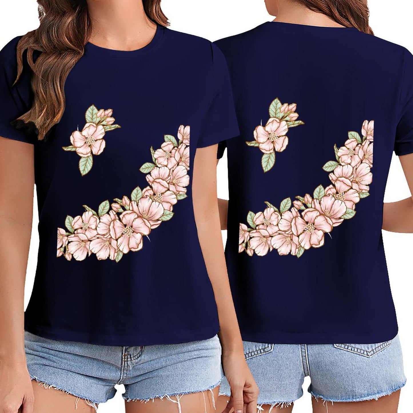 Gildan T-shirt Women Flowers