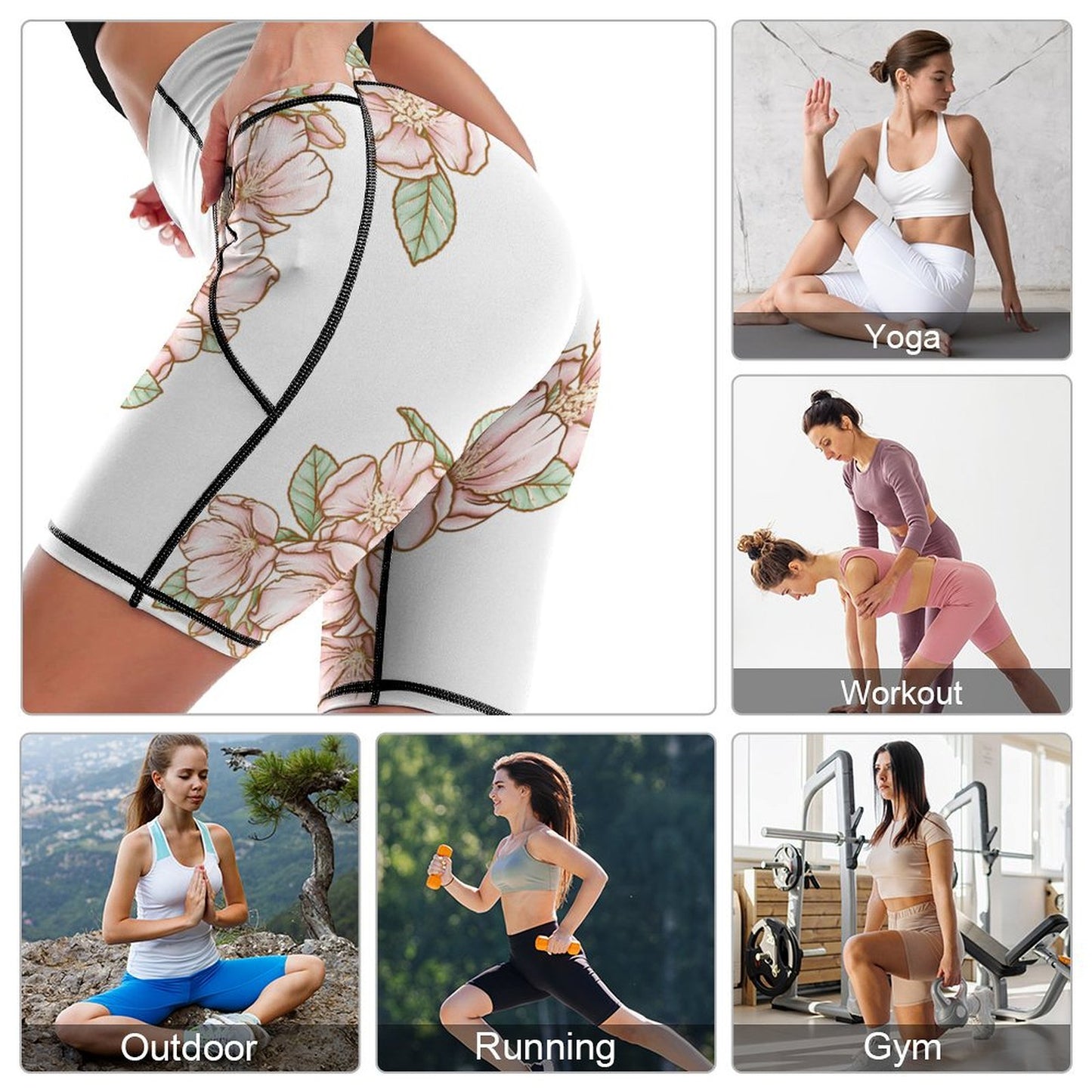 Knee-Length Yoga Shorts