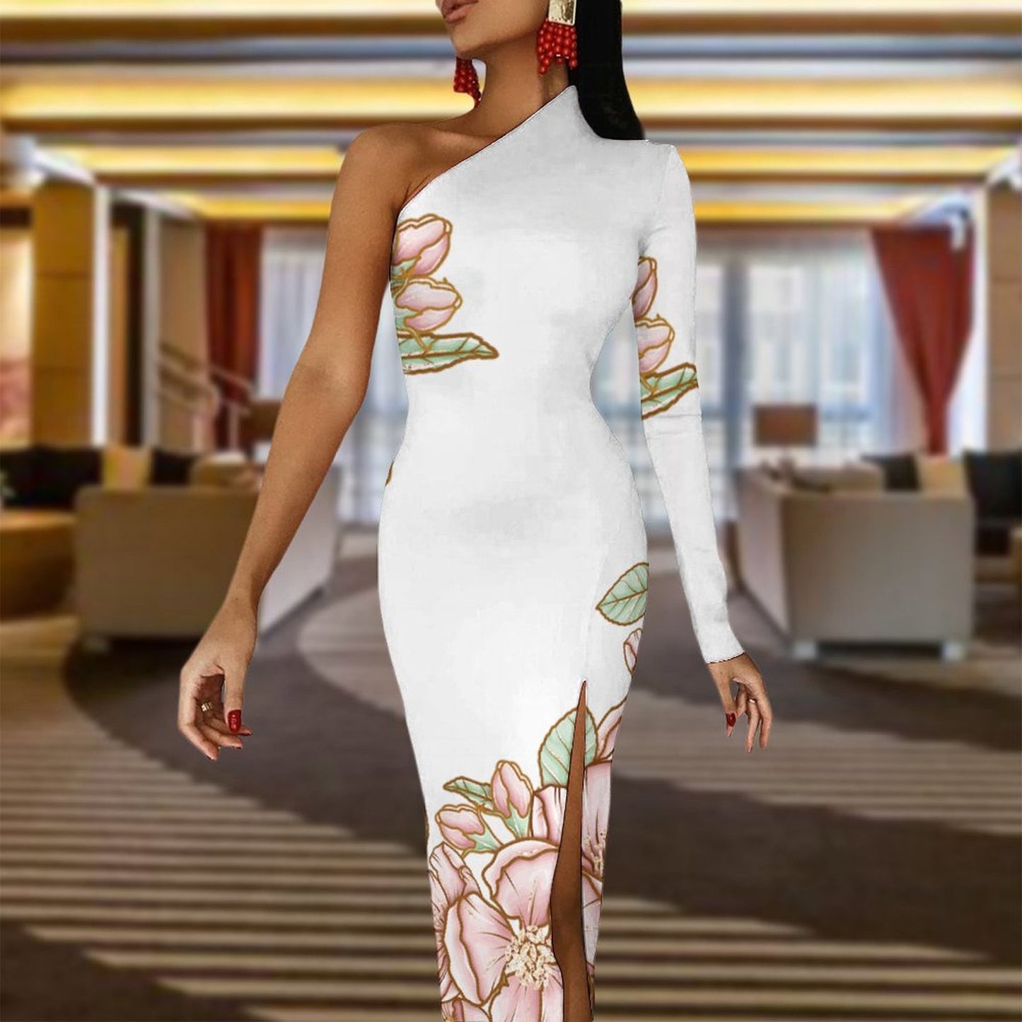 Half Sleeve Split Dress