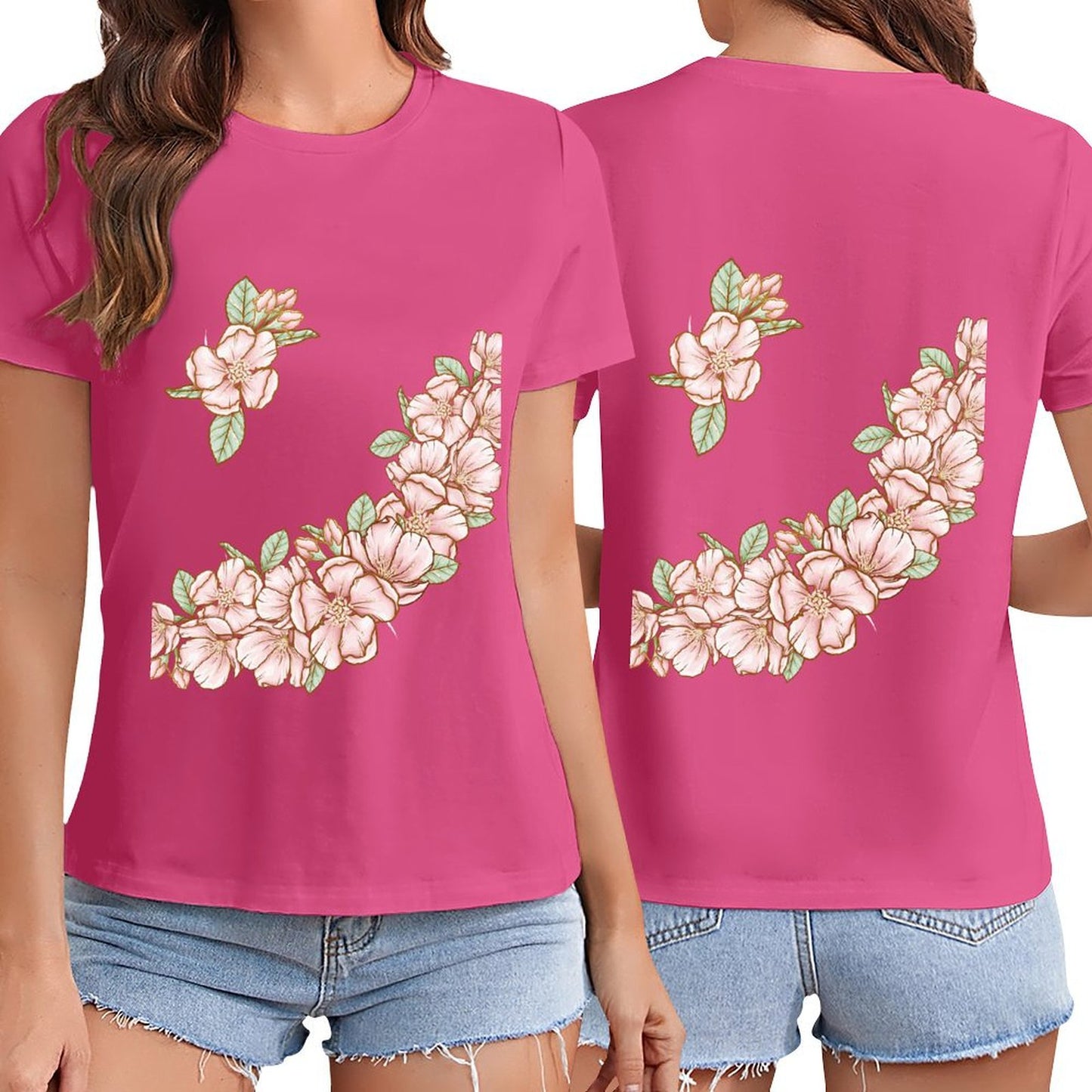 Gildan T-shirt Women Flowers