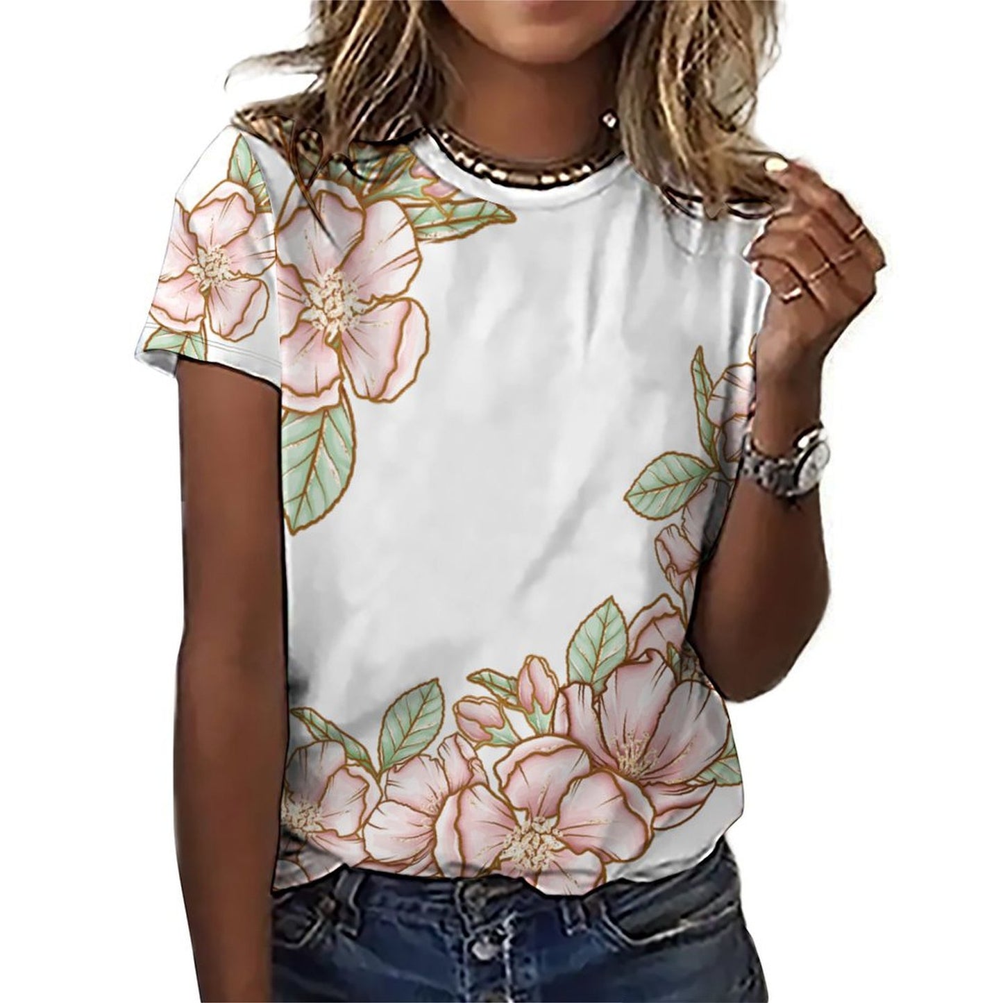 Full Print T-shirt Flowers