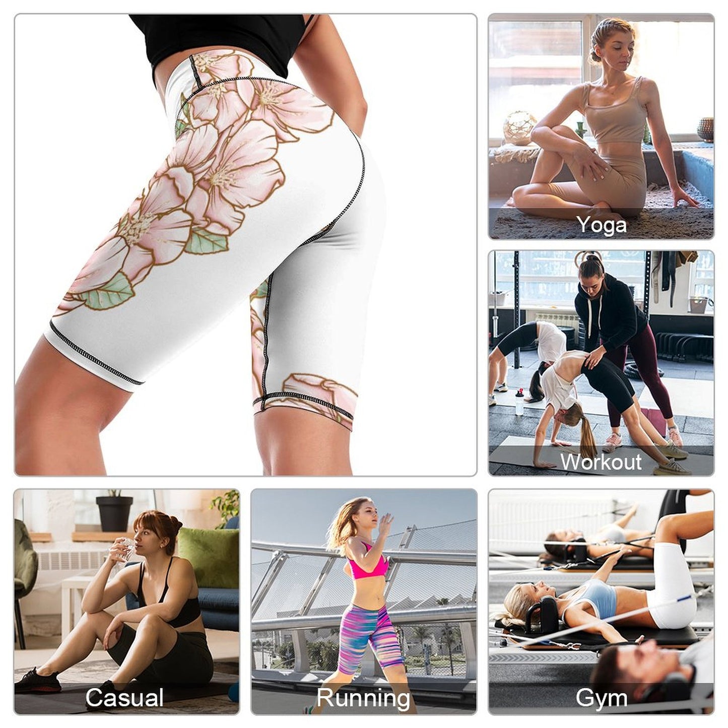Knee-Length Yoga Shorts