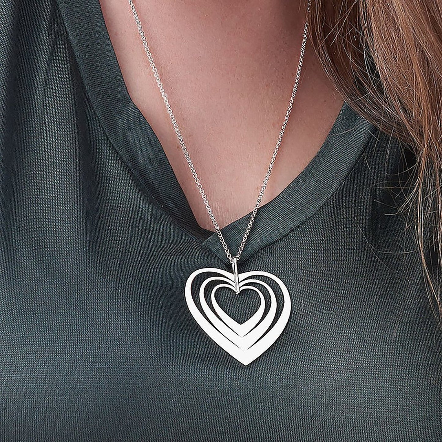 Three Heart Necklace