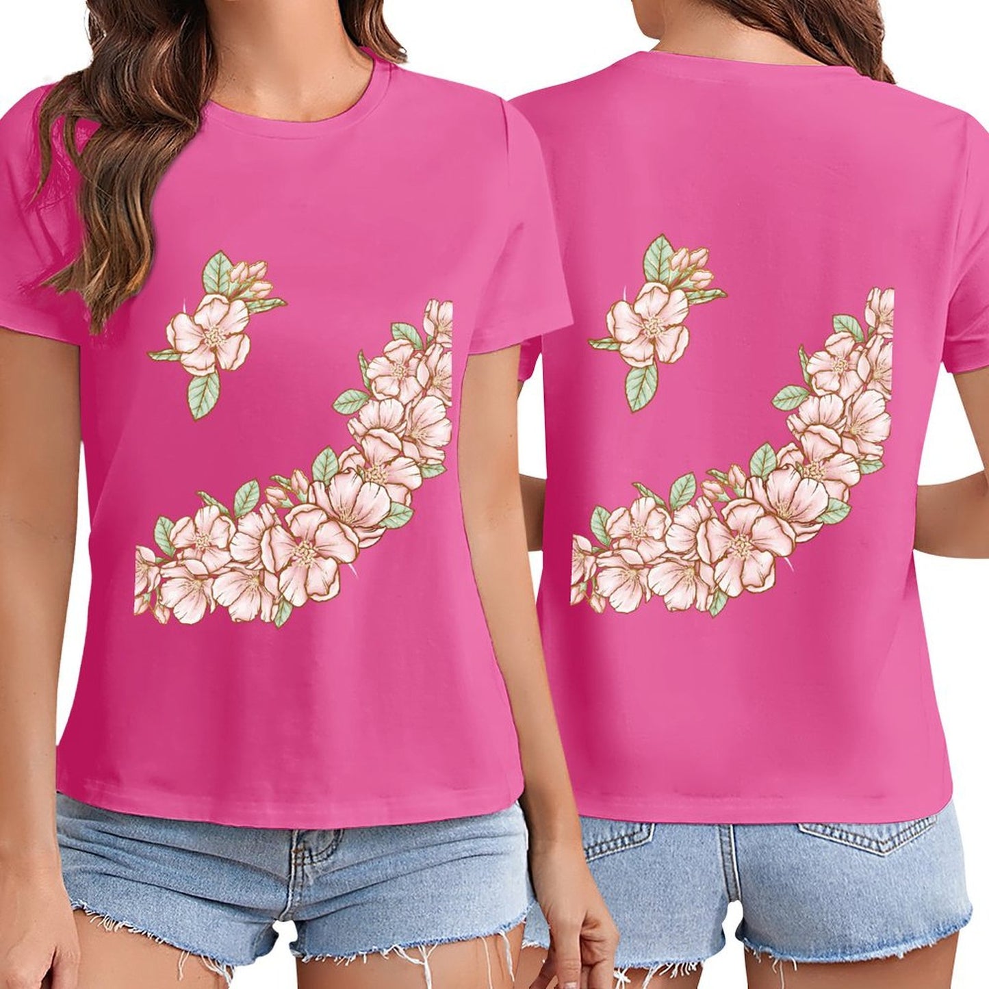 Gildan T-shirt Women Flowers
