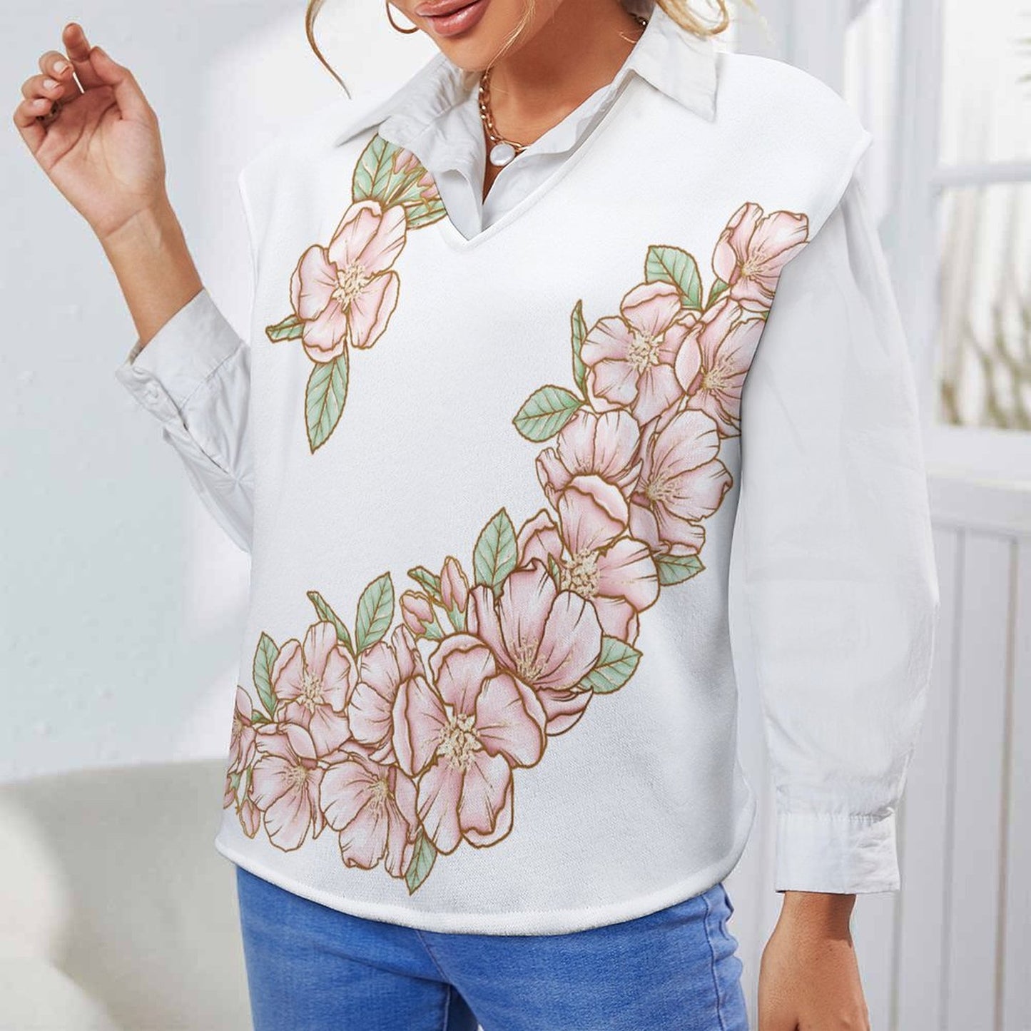 Off Shoulder Sweater Vest