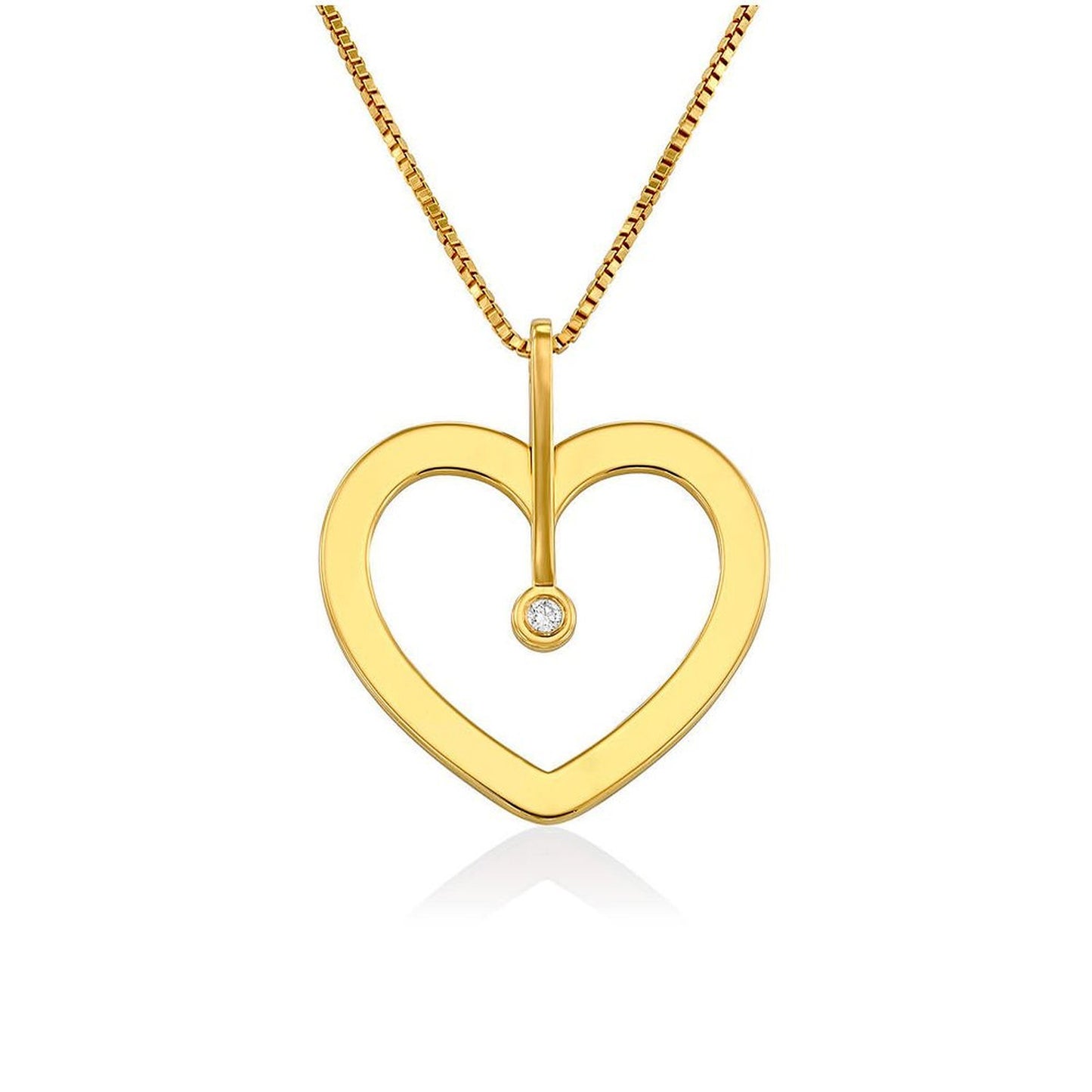 Heart Shaped Diamond Necklace