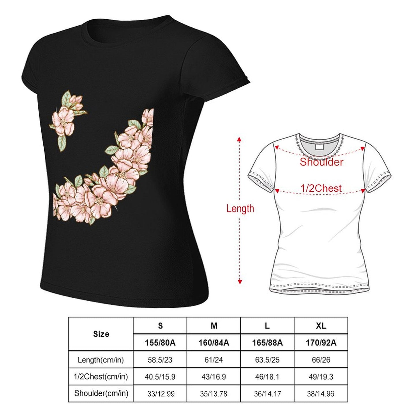 Gildan T-shirt Women Flowers