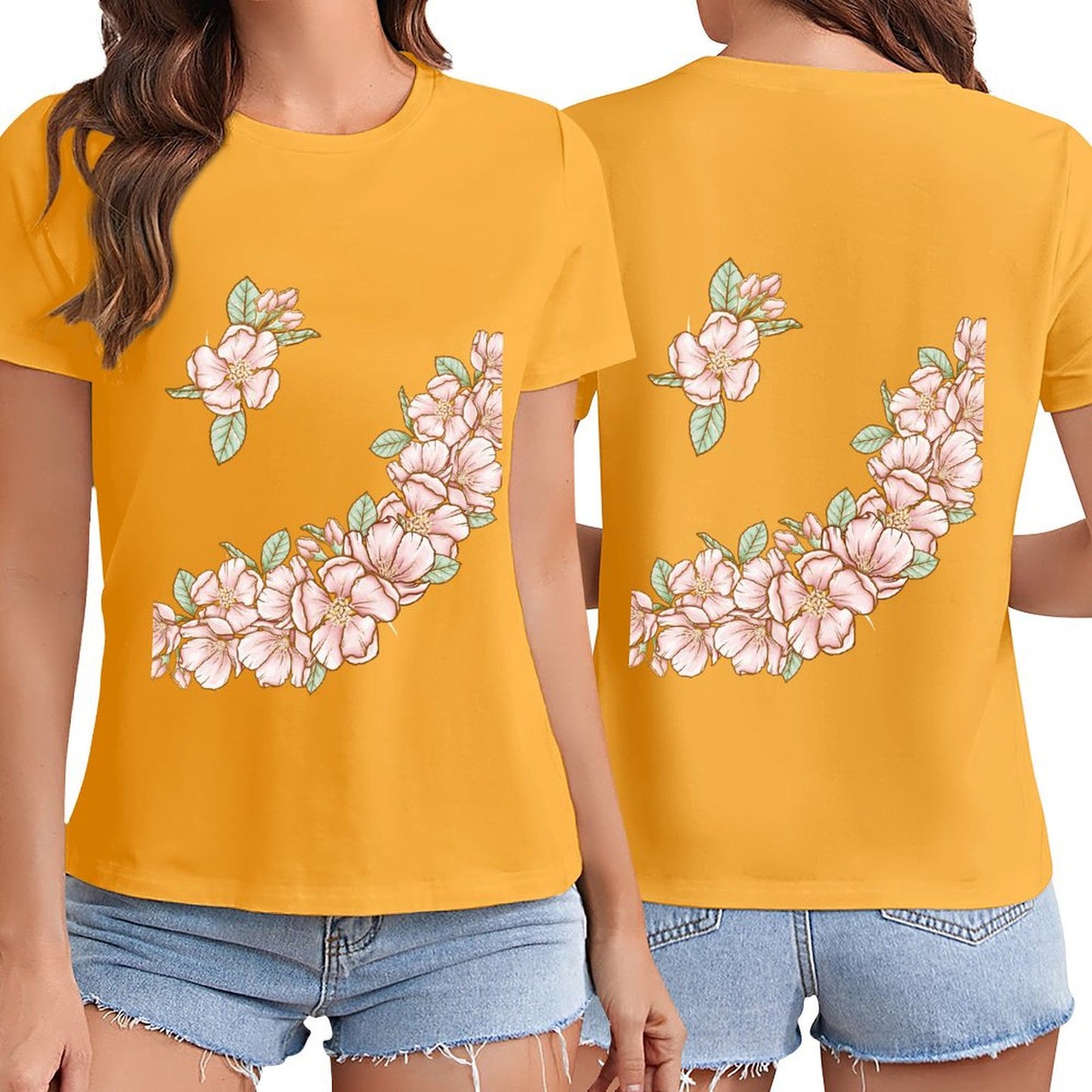 Gildan T-shirt Women Flowers