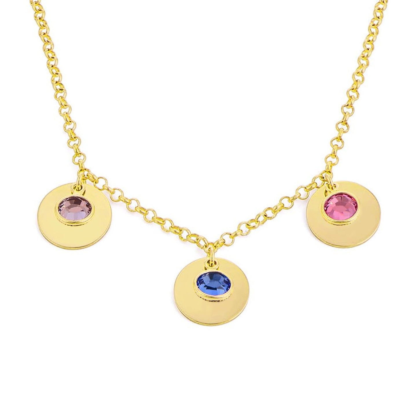 Birthday Stone Pendant Necklace