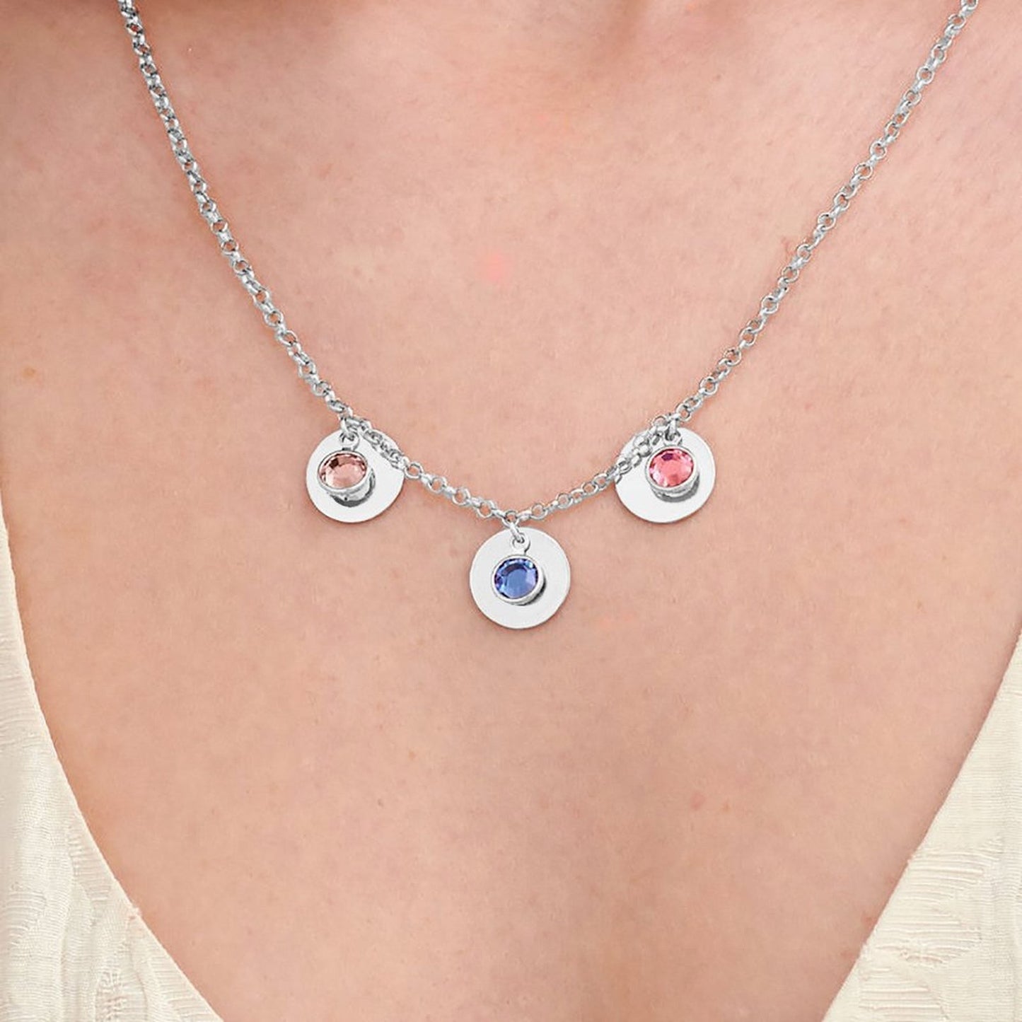 Birthday Stone Pendant Necklace