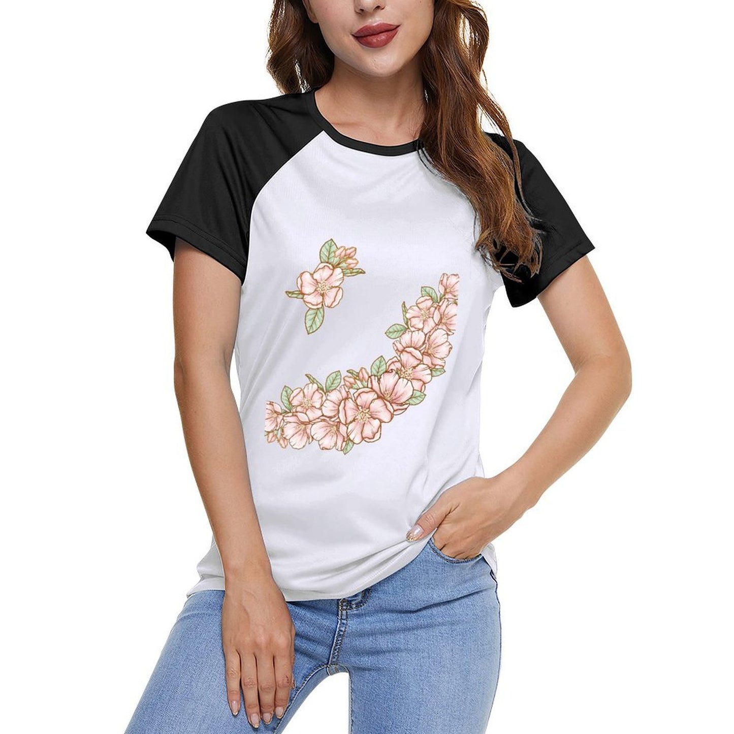 Women's Short Sleeve T-Shirt Flowers