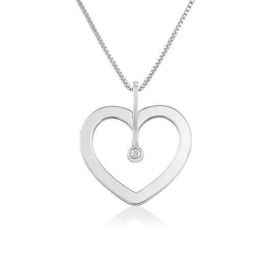 Heart Shaped Diamond Necklace