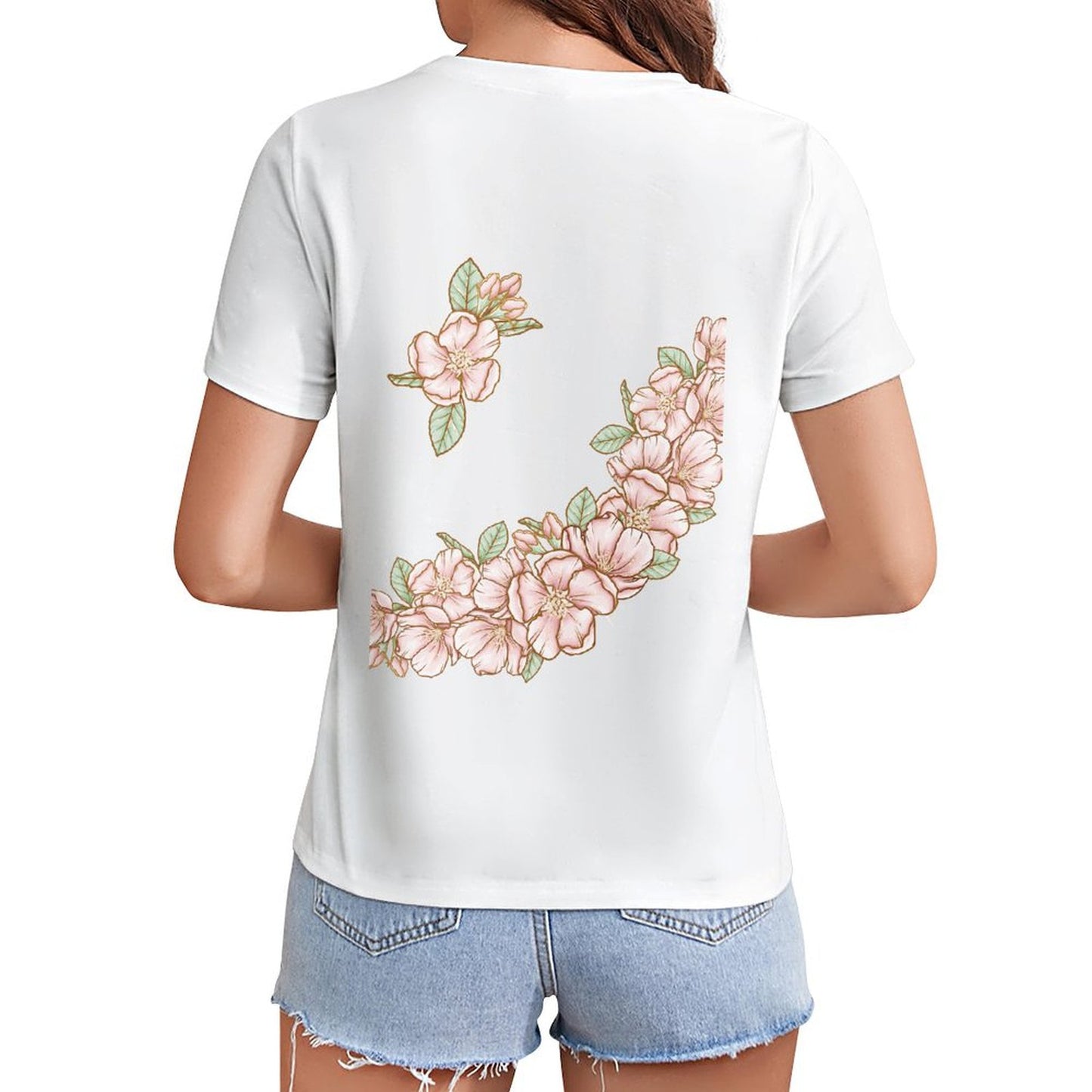 Gildan T-shirt Women Flowers