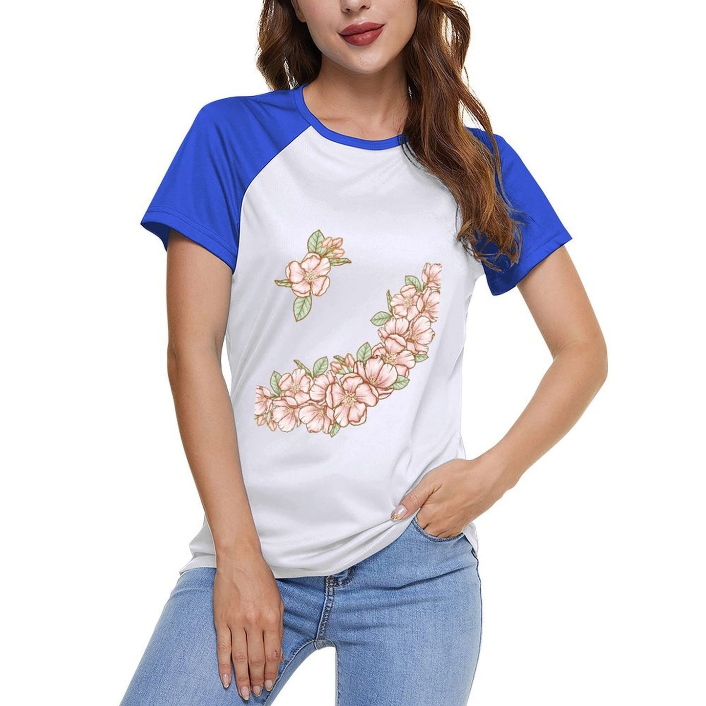 Women's Short Sleeve T-Shirt Flowers