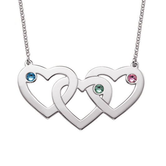 Three Heart Interwoven Necklace