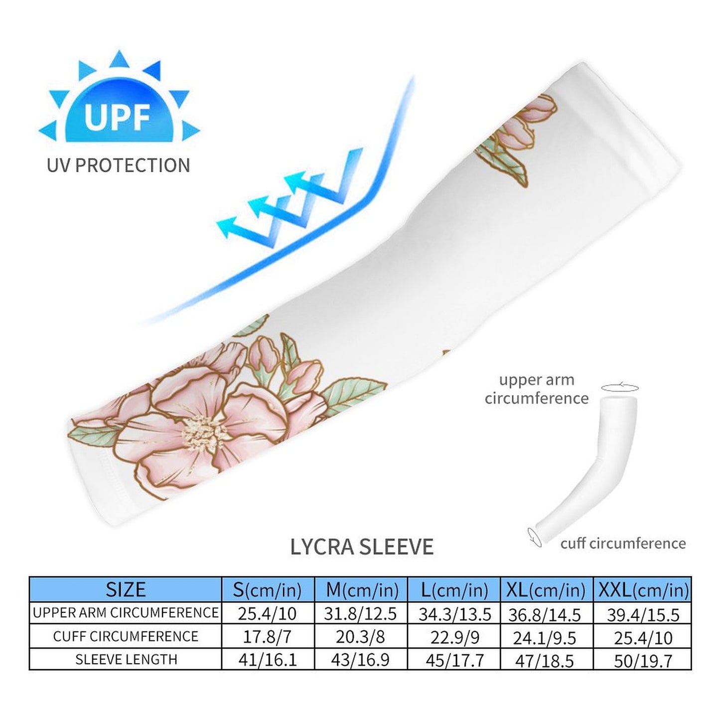 Cooling Compression Arm Sleeves Flowers