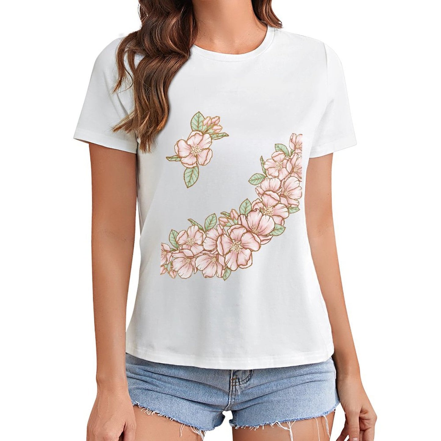 Gildan T-shirt Women Flowers