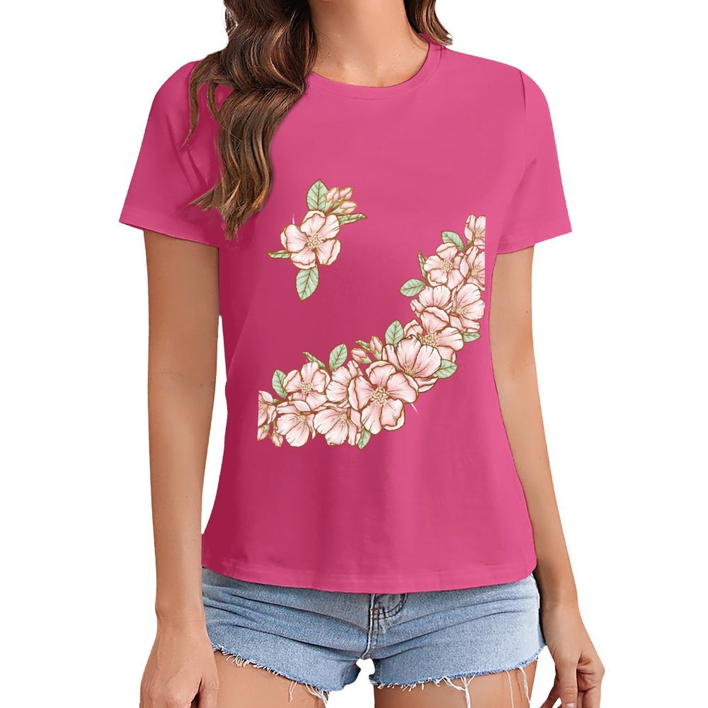 Gildan T-shirt Women Flowers