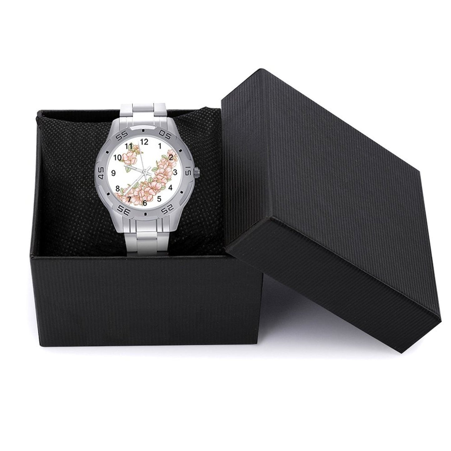 Business Steel Band Watch Flowers Style Regular