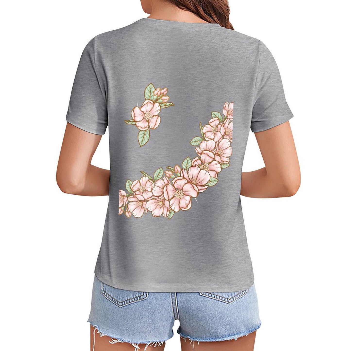 Gildan T-shirt Women Flowers