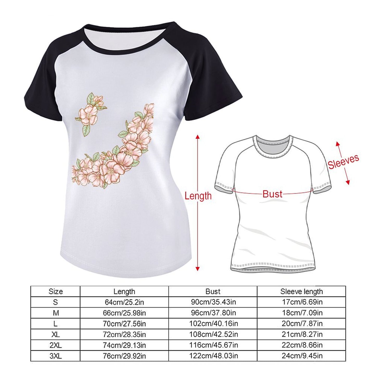 Women's Short Sleeve T-Shirt Flowers