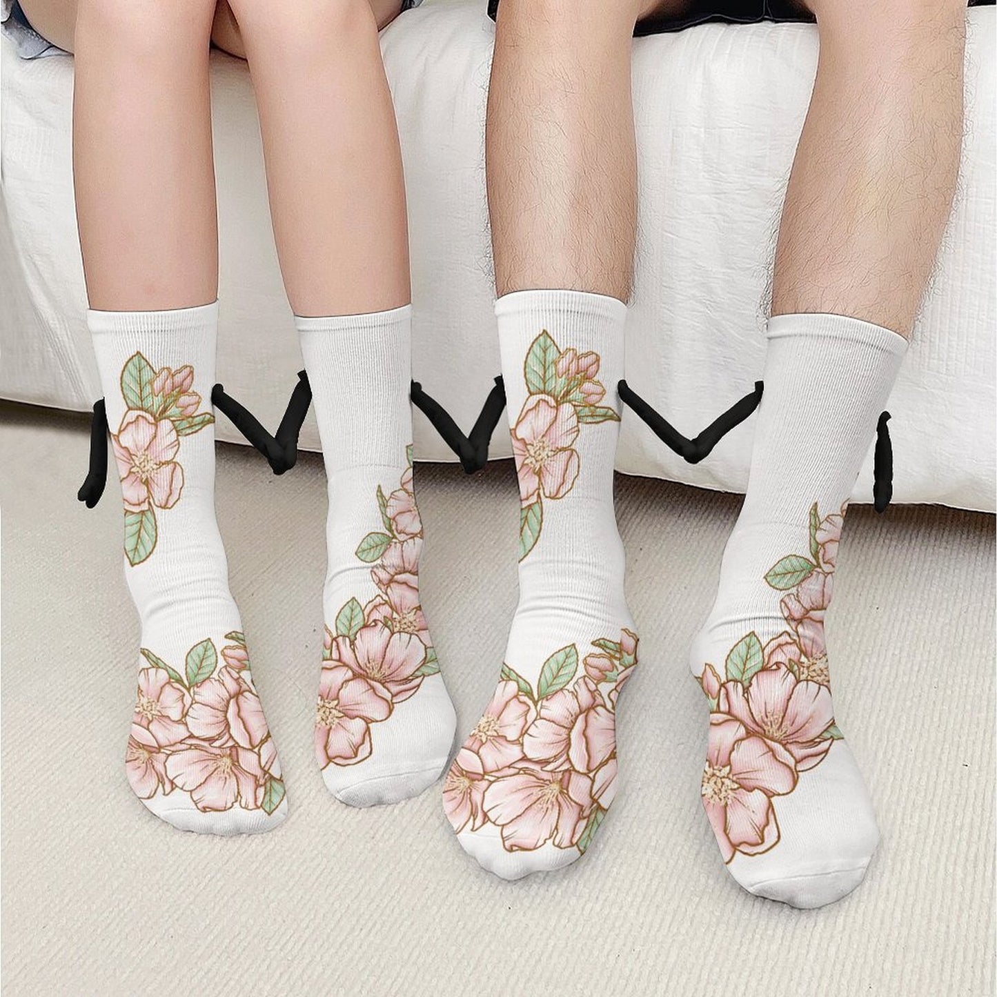 Hand Holding Socks Flowers