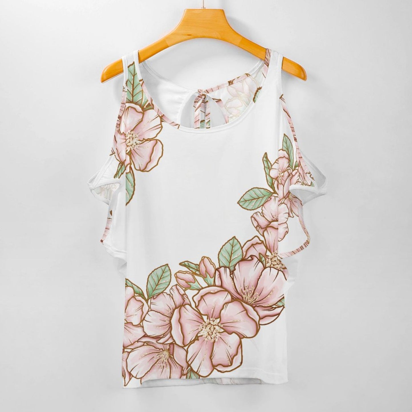 Off Shoulder T-shirt Flowers