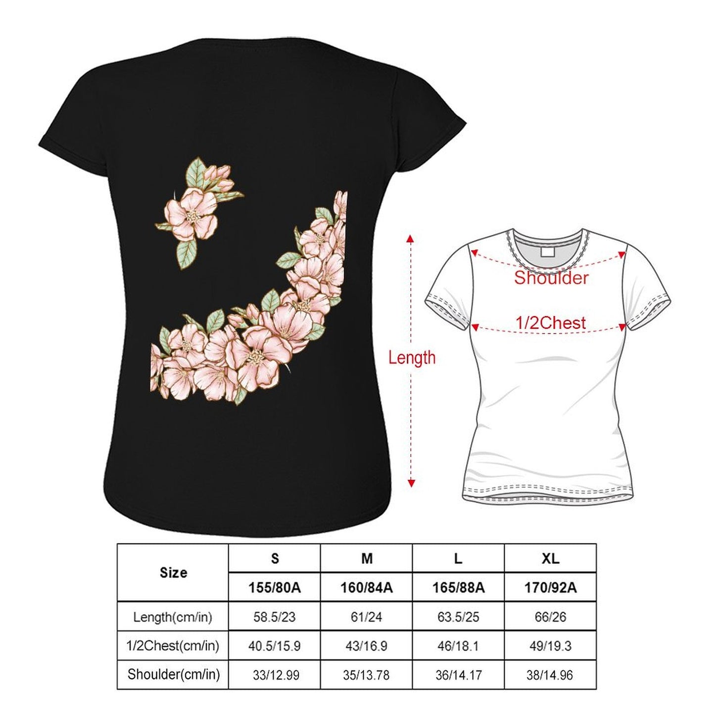 Gildan T-shirt Women Flowers