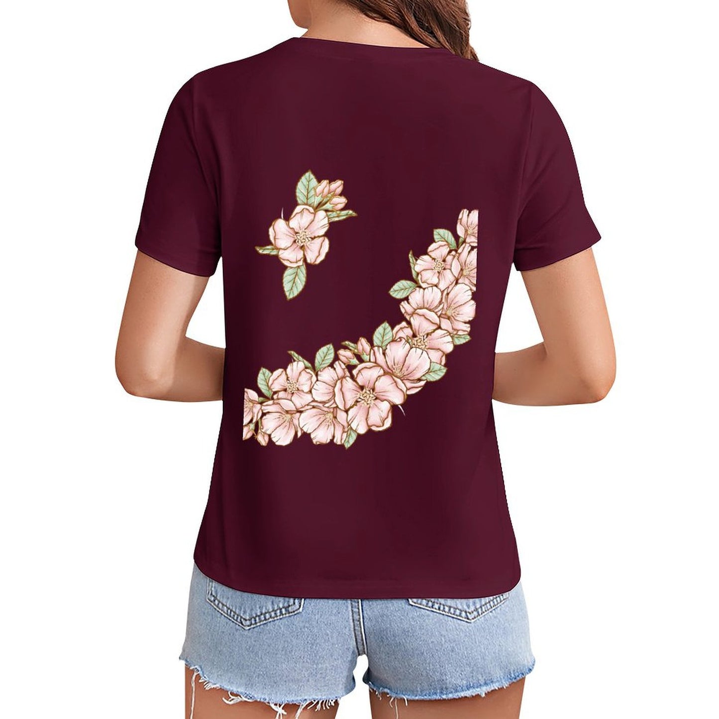 Gildan T-shirt Women Flowers