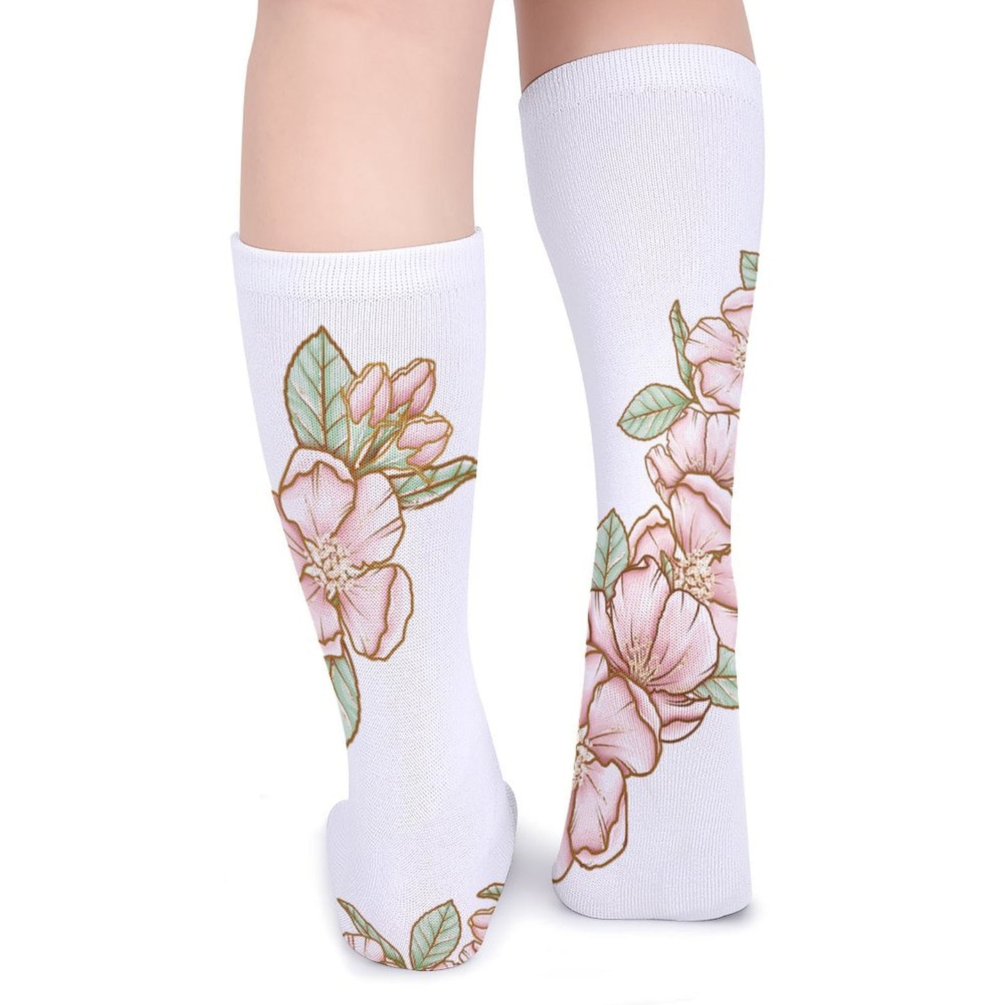 Thick Stockings Flowers Style One Size